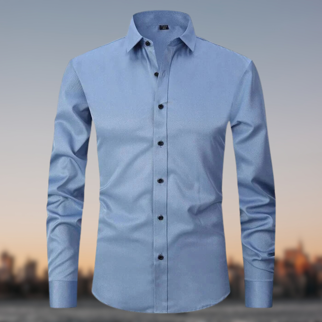 Dress Shirt Polyester Blend - Slim Shape And Smooth Drape