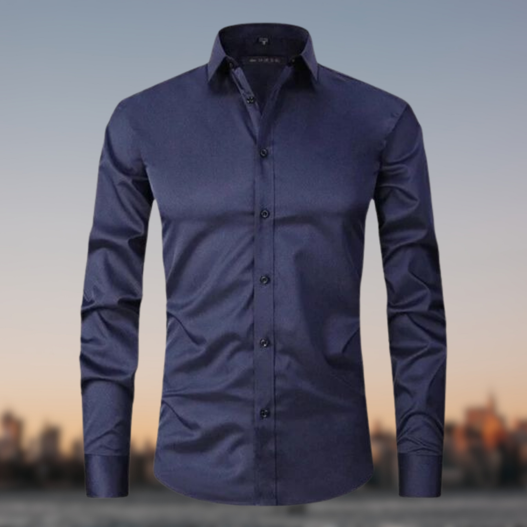 Dress Shirt Polyester Blend - Slim Shape And Smooth Drape