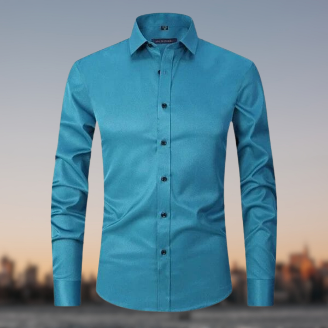 Dress Shirt Polyester Blend - Slim Shape And Smooth Drape