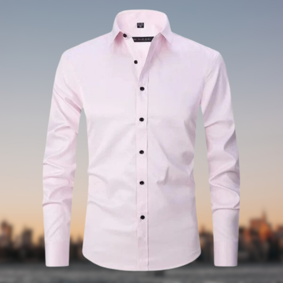 Dress Shirt Polyester Blend - Slim Shape And Smooth Drape