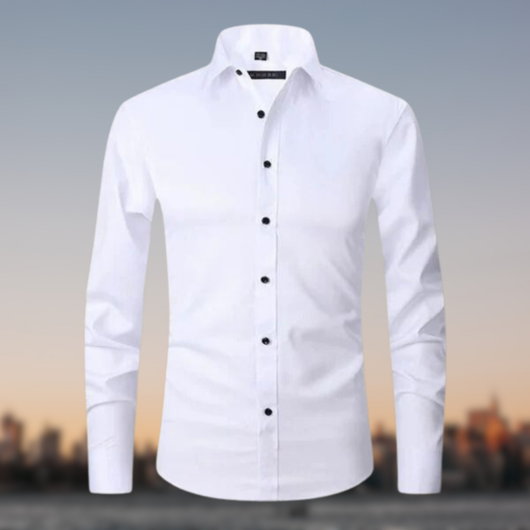 Dress Shirt Polyester Blend - Slim Shape And Smooth Drape