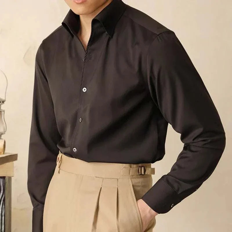 Dress Shirt - Polyester Blend Streamlined Fit And Neat Wear