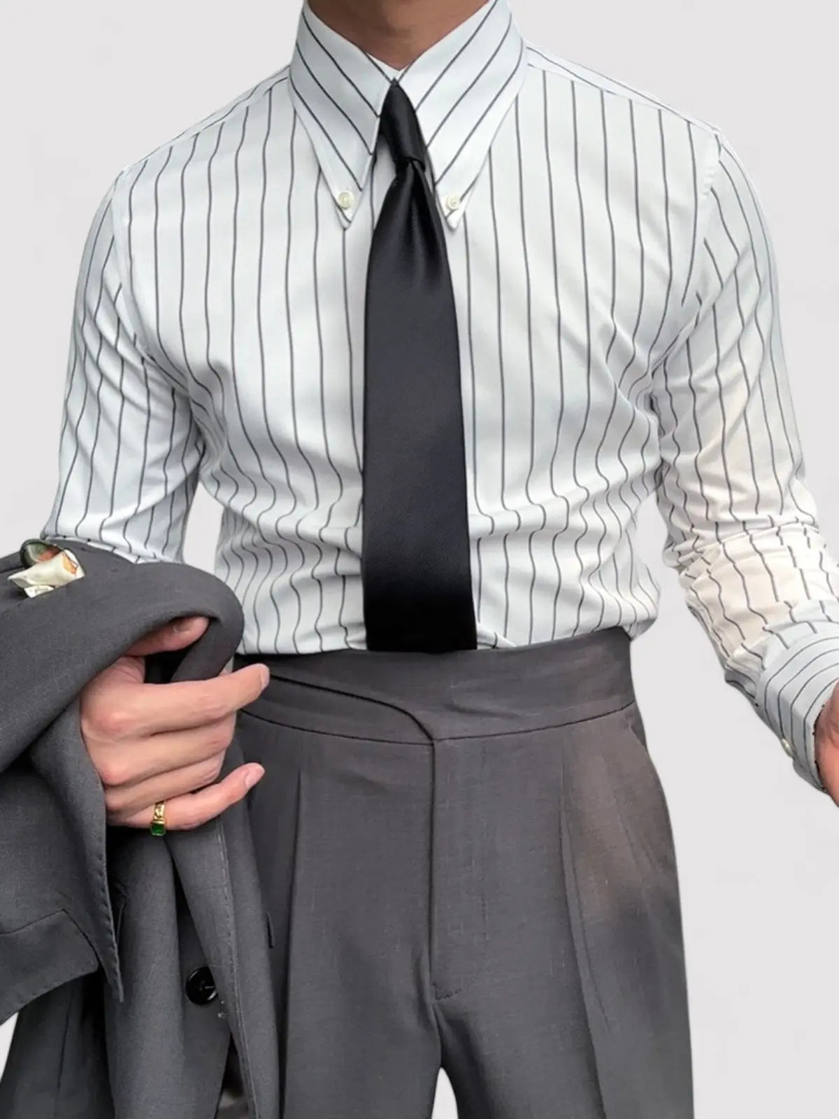 Dress Shirt - Tailored Stripe And Breathable Flexible Shape