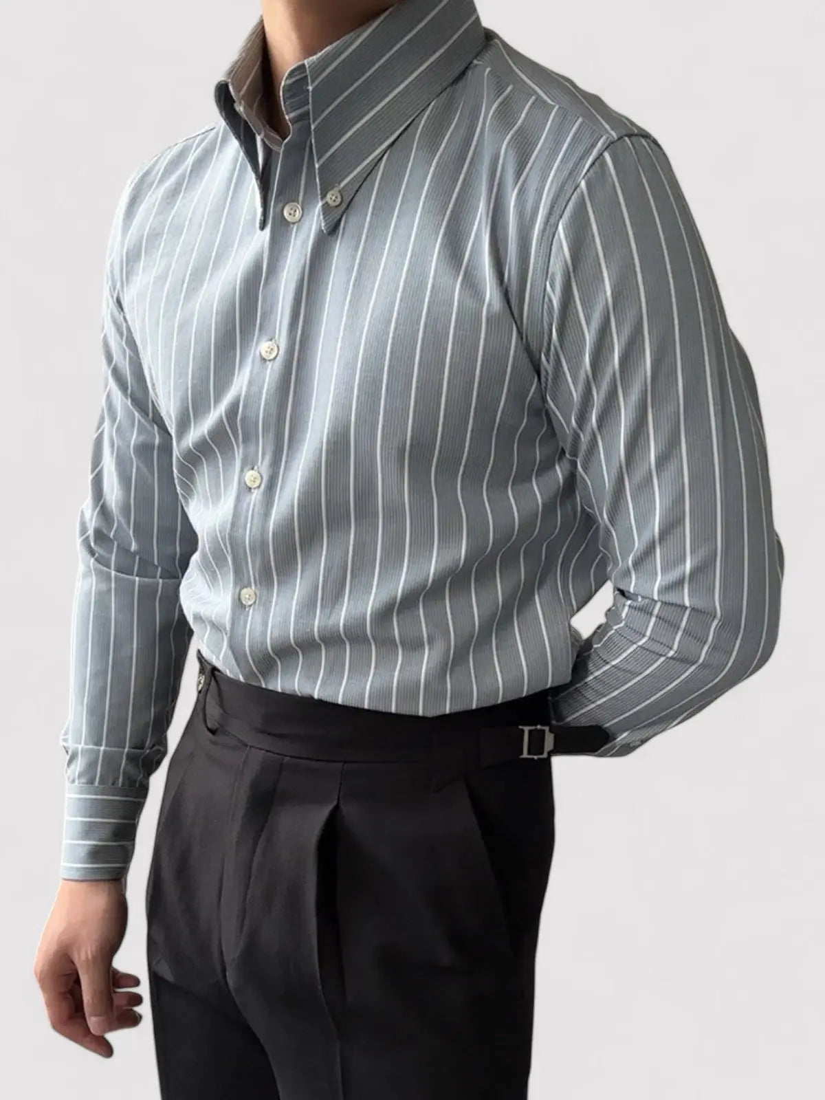 Dress Shirt - Tailored Stripe And Breathable Flexible Shape