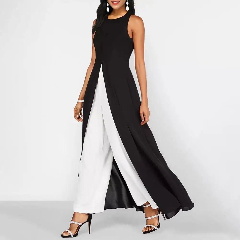 Dress - Sleeveless Long Layer & Wide Leg Pants For Ease