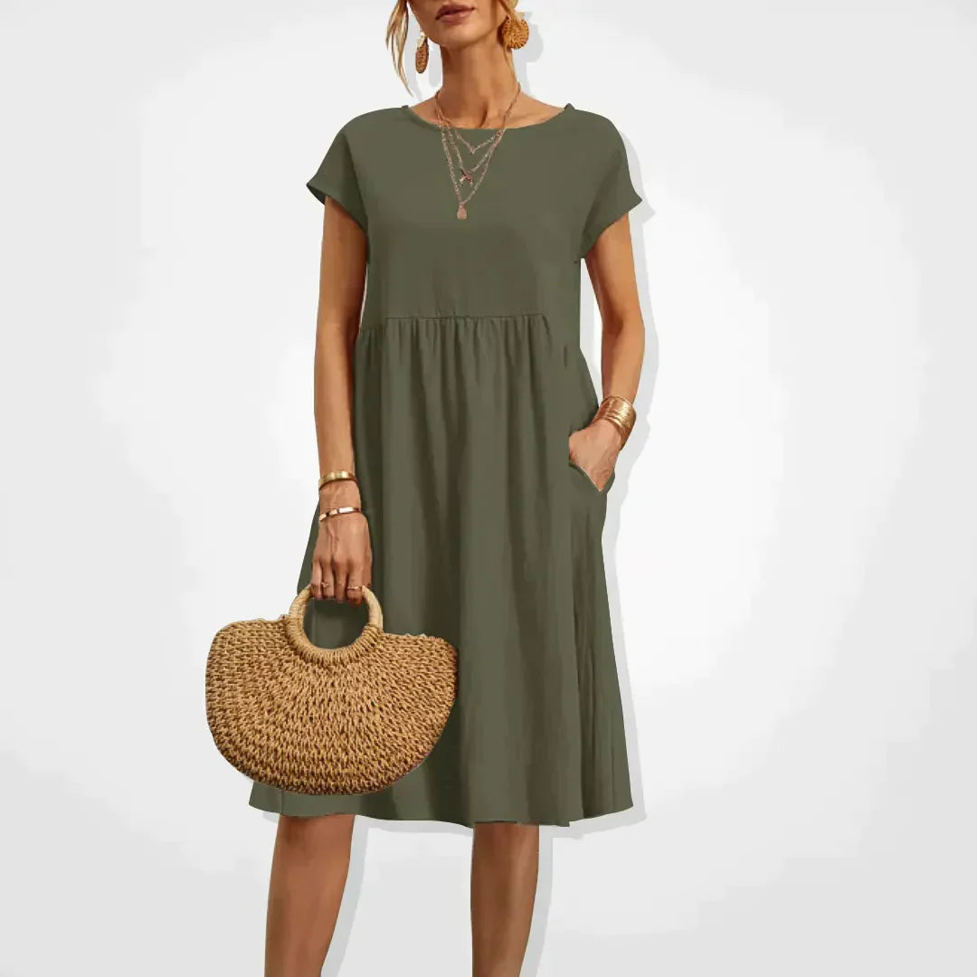 Dress – Soft-Blend Midi Shape With Relaxed Cut & Airflow