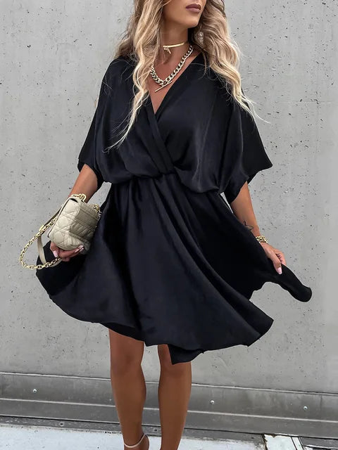 Dress – Soft Blend V Neckline & Sleek Shape For Neat Fit