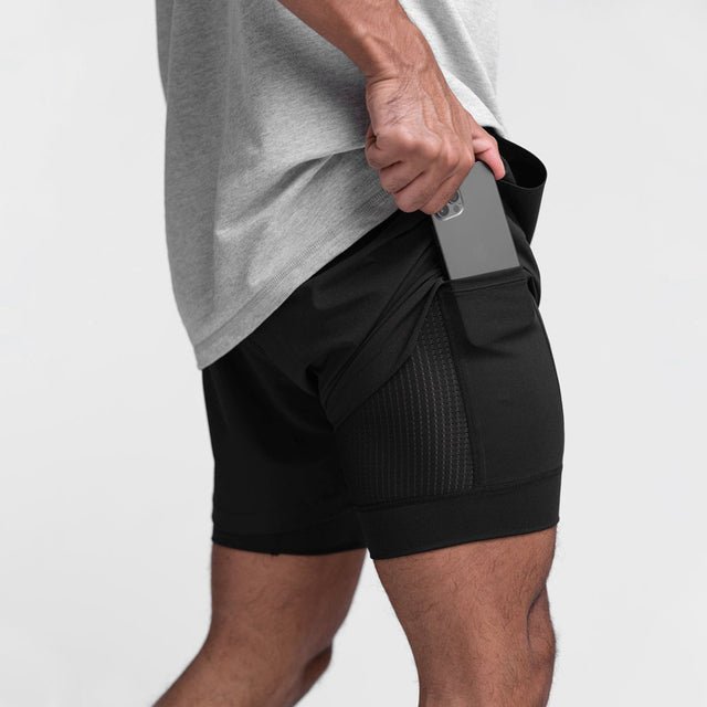 Gym Shorts - Lightweight Polyester Blend And Wide Motion