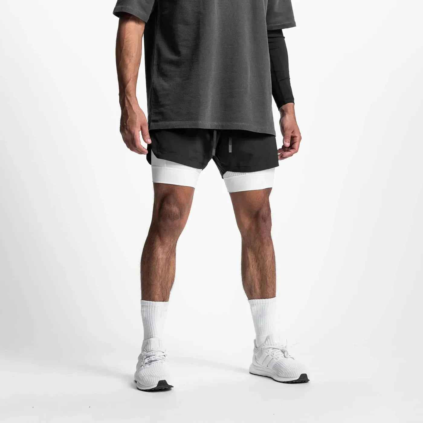 Gym Shorts - Lightweight Polyester Blend And Wide Motion