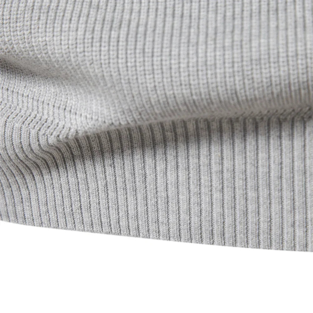 Half Zip Sweater- Breathable Blend And Adjustable Neckline
