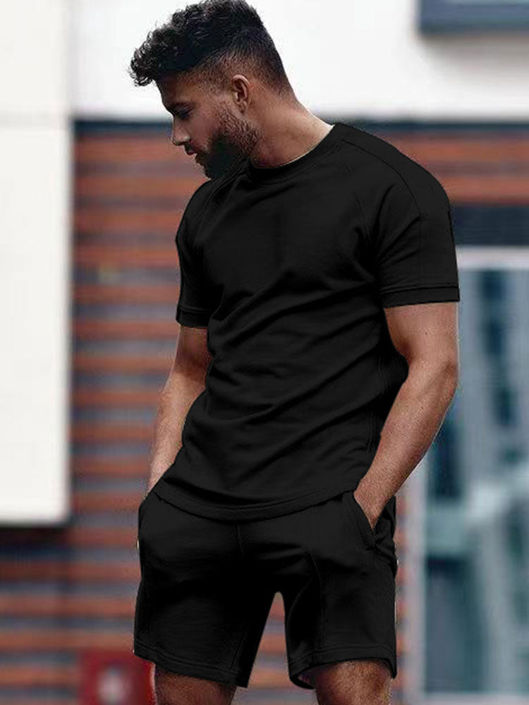 Variant image for Men's Cotton T-Shirt and Shorts Set-13
