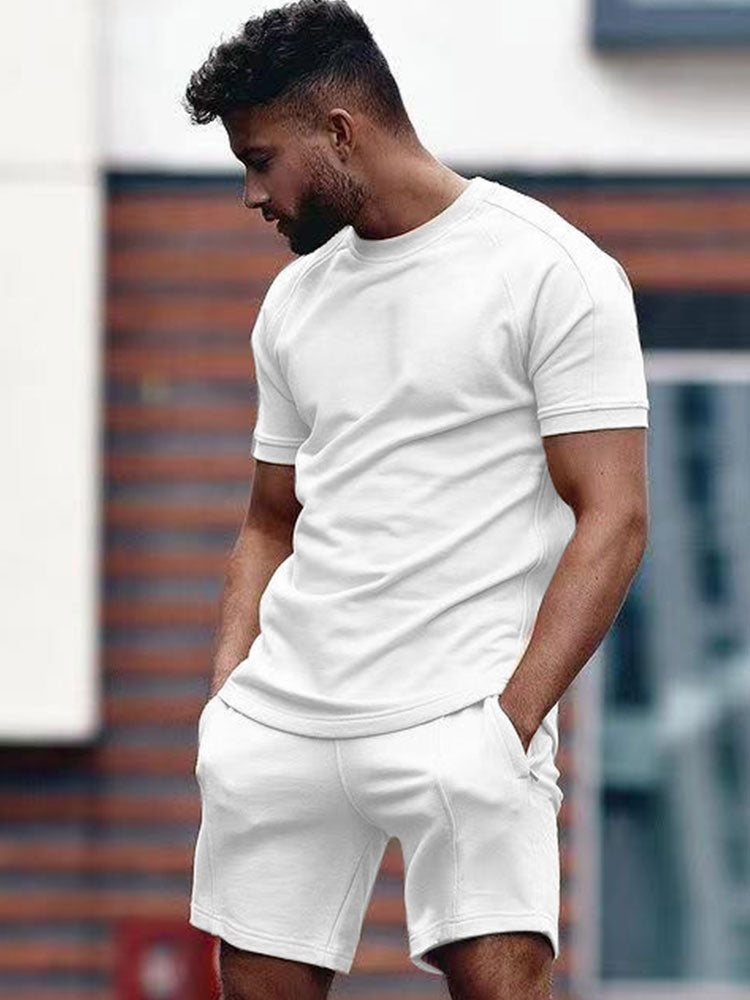 Variant image for Men's Cotton T-Shirt and Shorts Set-7
