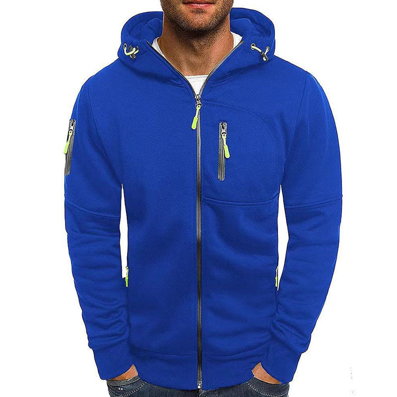 Hooded Zip Jacket - Polyester Blend Hood & Warm Coverage