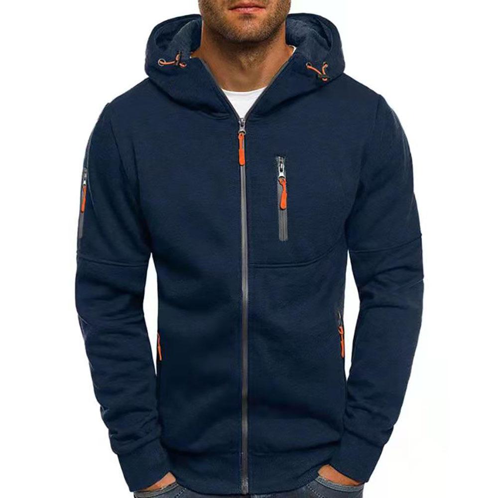 Hooded Zip Jacket - Polyester Blend Hood & Warm Coverage