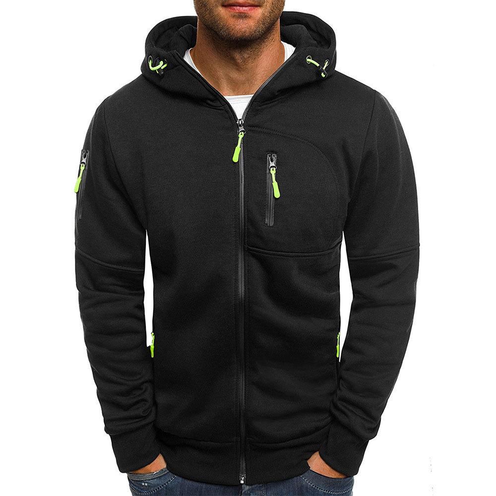 Hooded Zip Jacket - Polyester Blend Hood & Warm Coverage