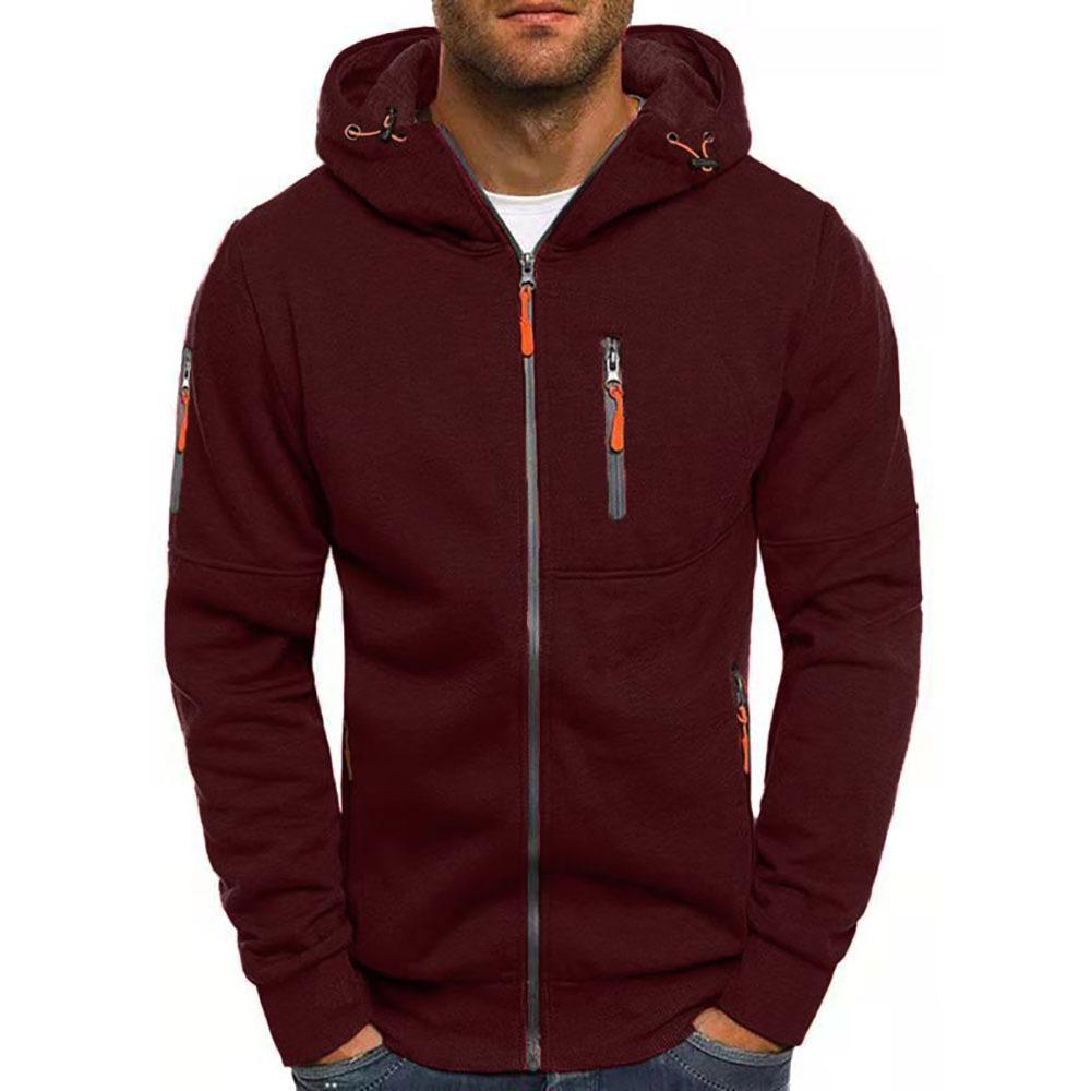 Hooded Zip Jacket - Polyester Blend Hood & Warm Coverage
