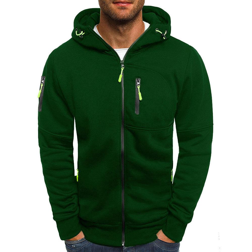 Hooded Zip Jacket - Polyester Blend Hood & Warm Coverage