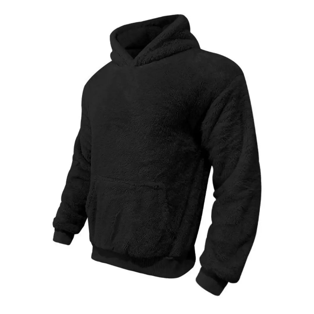 Hoodie - Fleece Blend With Attached Hood And Warm Pocket