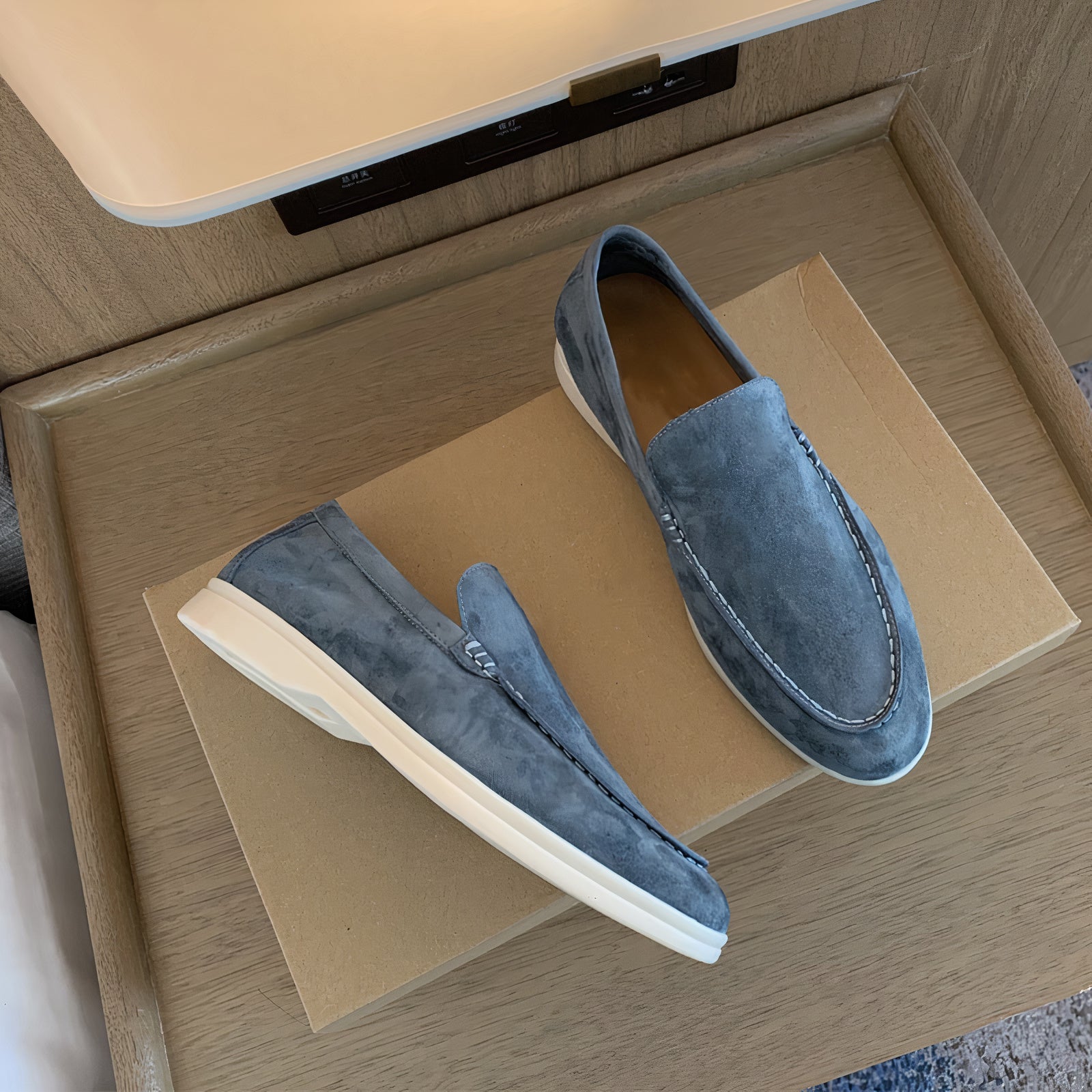 Variant image for Men's Lightweight Brown Loafers Shoes-36