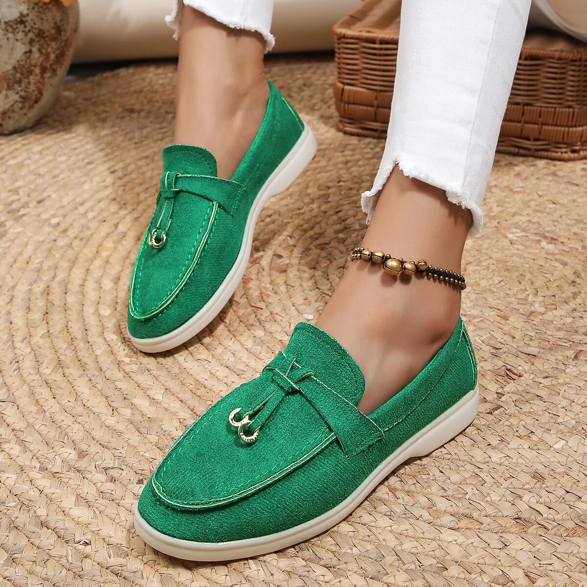 Variant image for Women's Leather Loafers Elegant Design-18