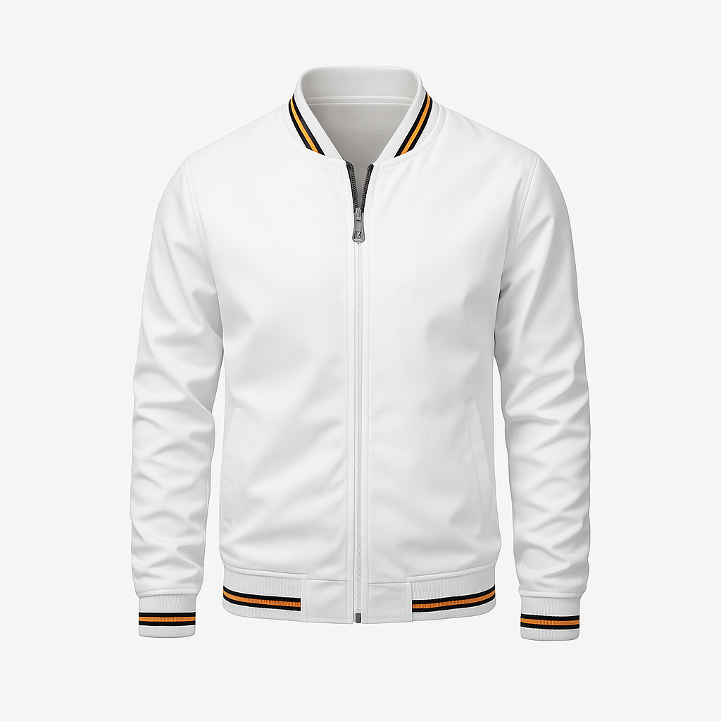 Jacket - Polyester Blend Ribbed Collar & Easy Layering