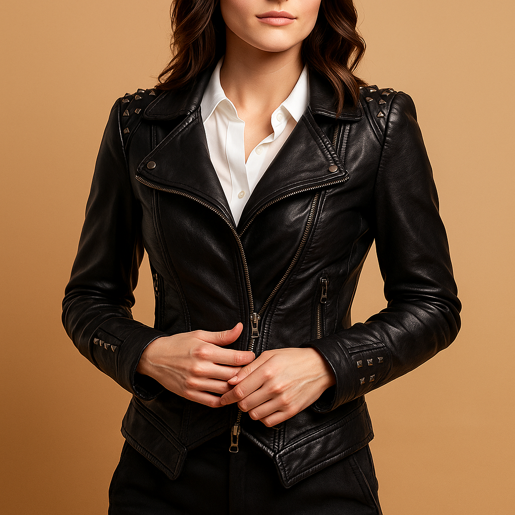 Jacket - Quilted Panels & Tailored Shape With Fastenings