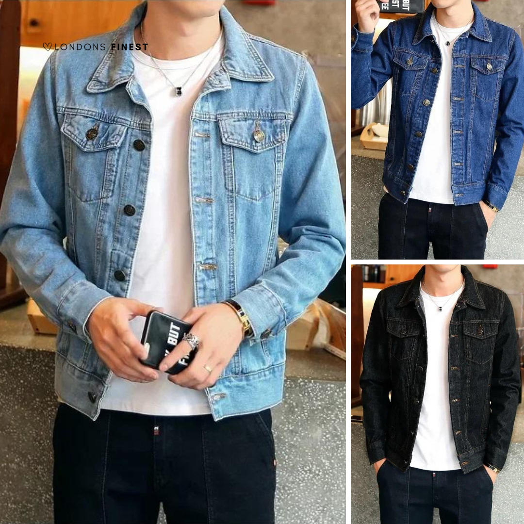 Jacket - Washed Denim Blend & Structured Shape For Movement