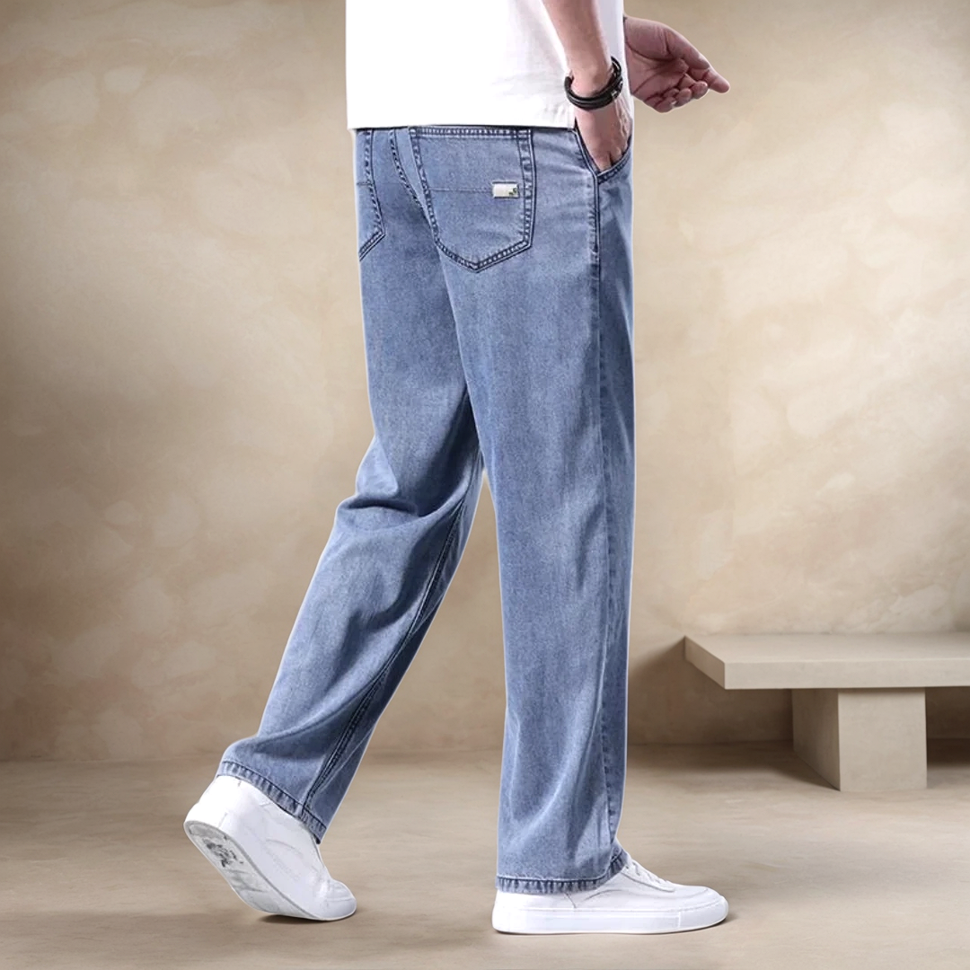 Jeans - Denim Blend Straight Leg And Smooth Movement