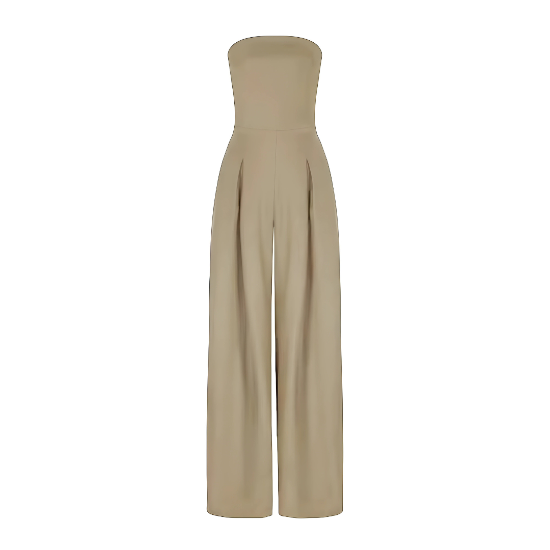 Jumpsuit - Strapless Structured Bodice And Smooth Silhouette