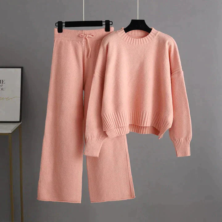Knit Blend Set - Pullover Top & Layering Breathable Warmth