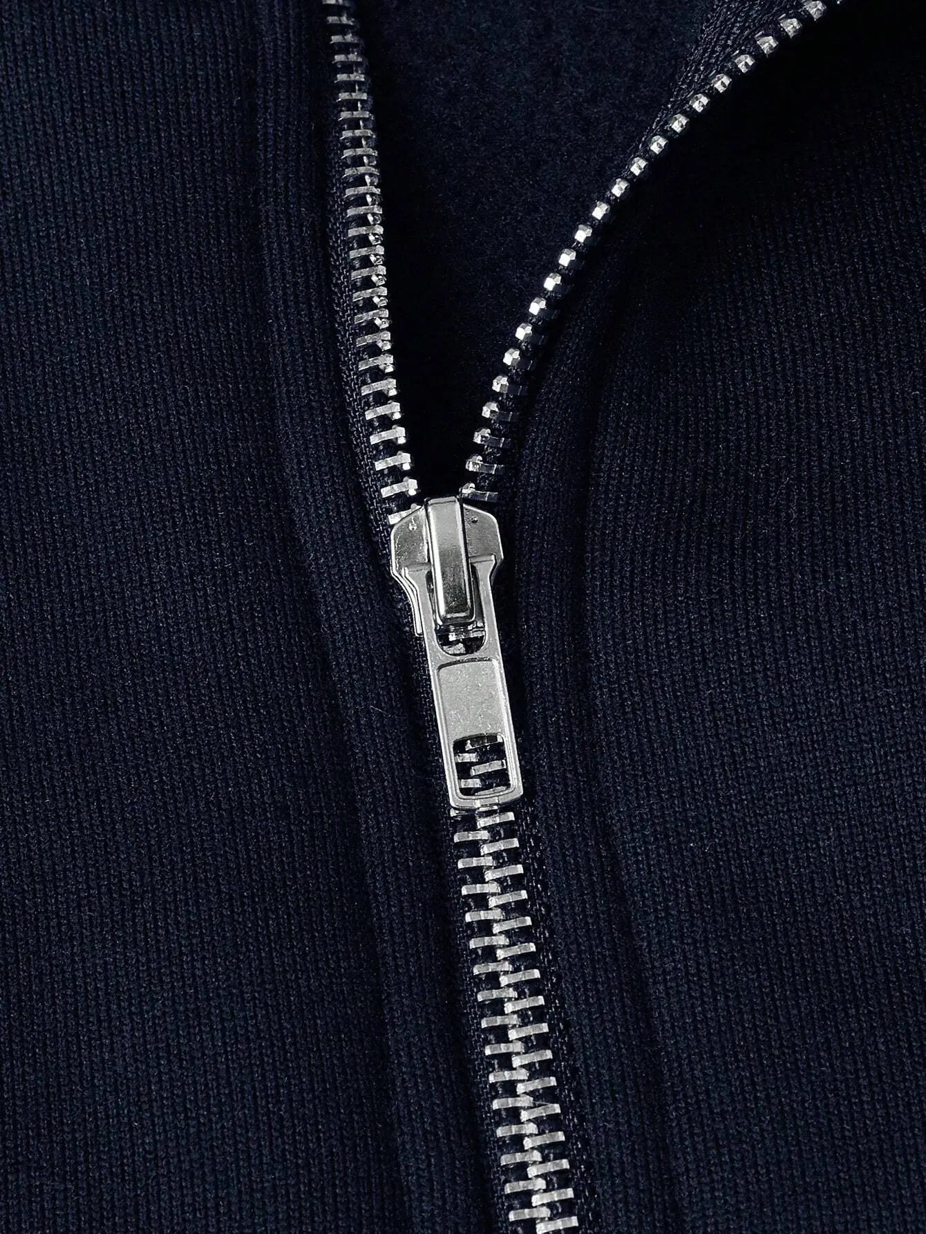 Knit Blend Sweater - Half Zip Neck & Flexible Shape
