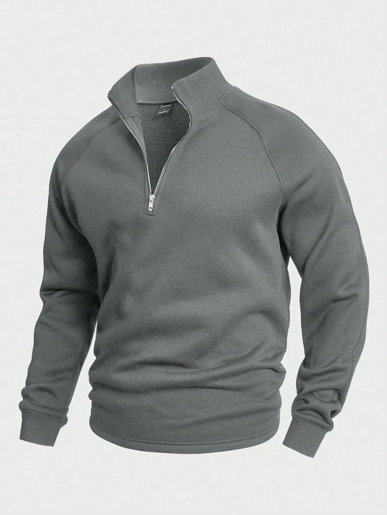 Knit Blend Sweater - Half Zip Neck & Flexible Shape