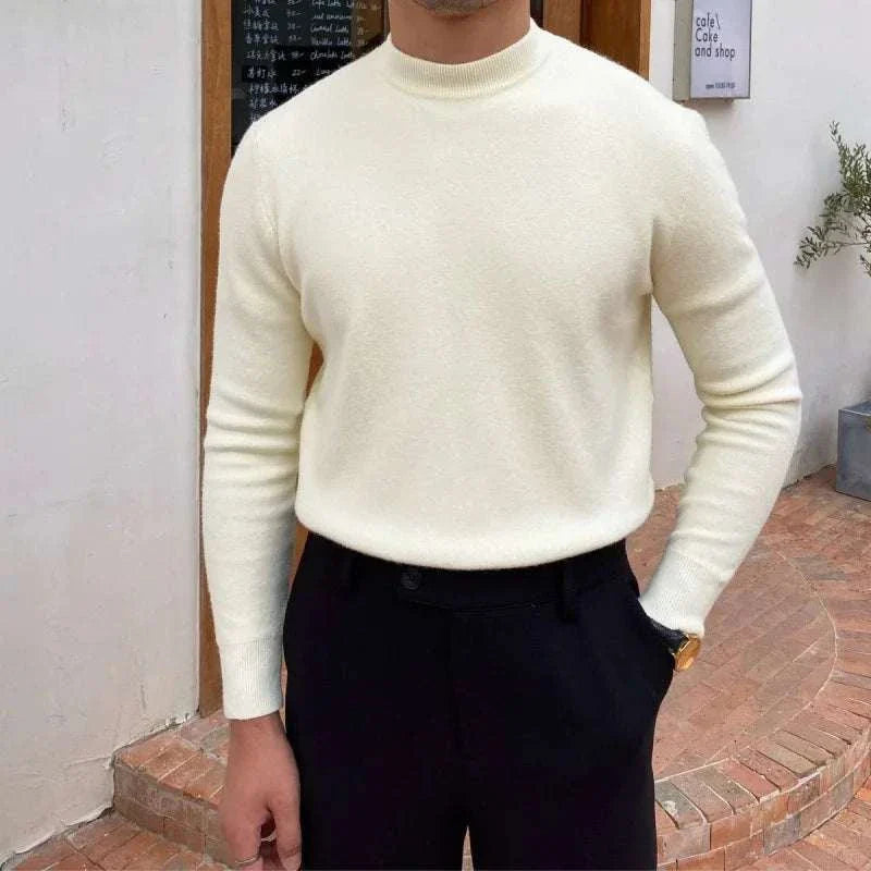 Knit Blend Sweater - Slim Shape And Flexible Breathable Fit