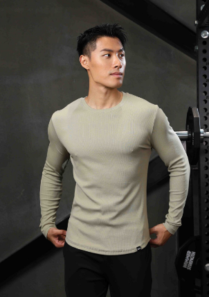 Knit Blend Sweatshirt - Stand Collar And Secure Pockets