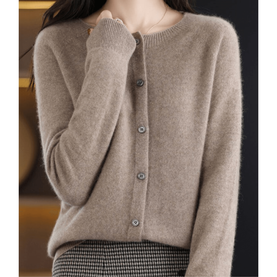 Knit Cardigan - V Neck With Smooth Drape & Easy Layering