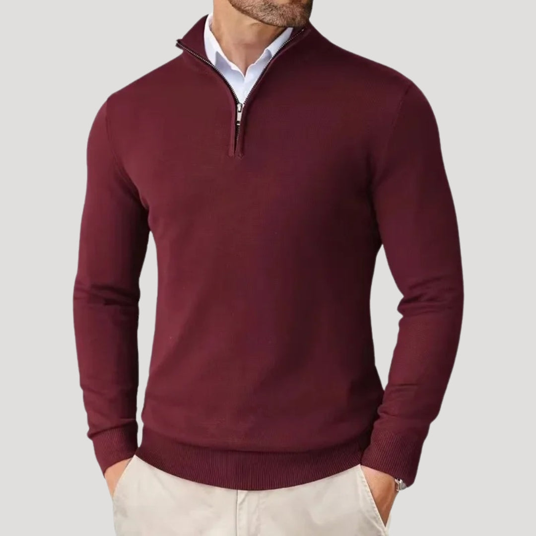 Knit Jumper – Soft Blend Half Zip & Lightweight Warmth