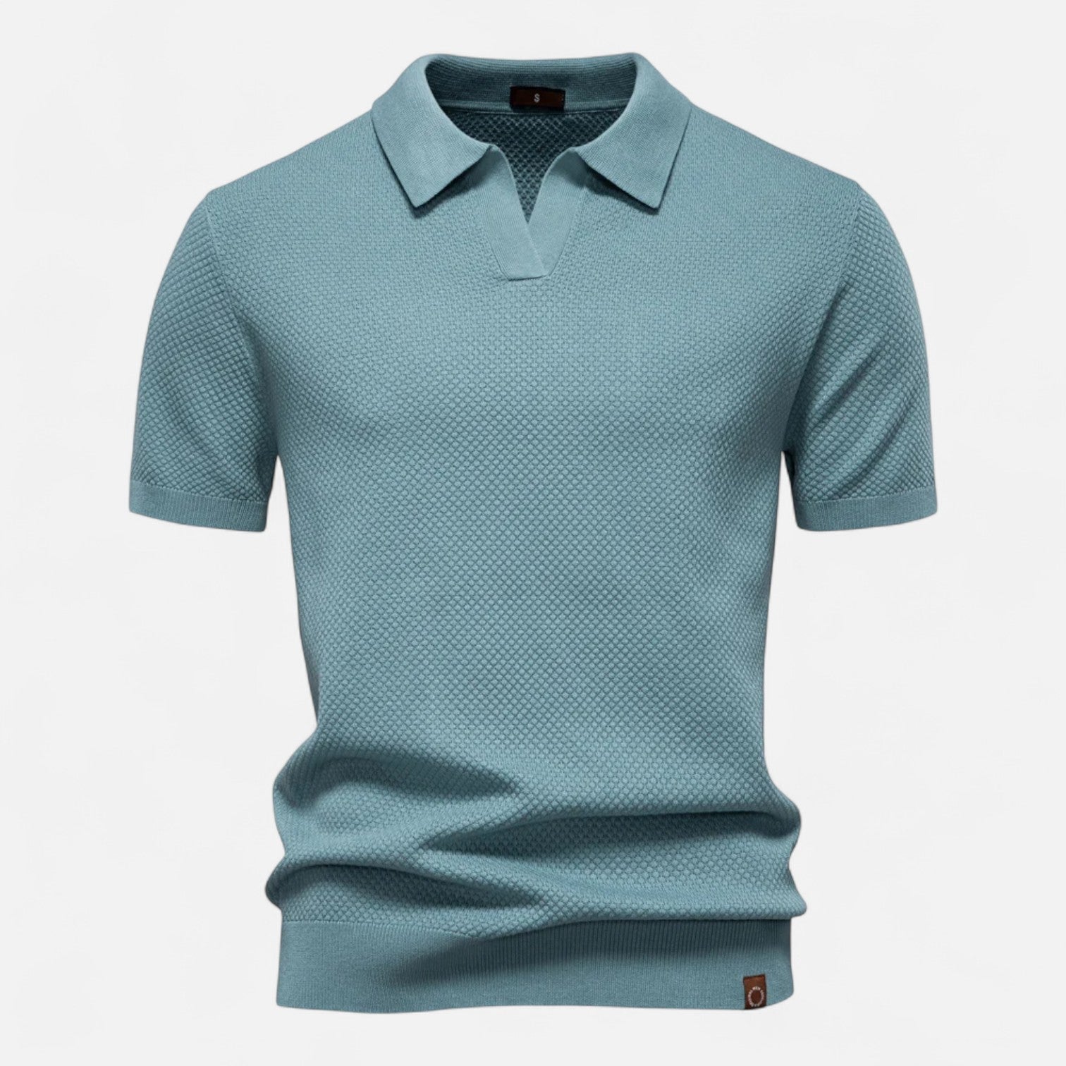 Knit Polo Shirt - Breathable Knit Blend Collar & Mobility