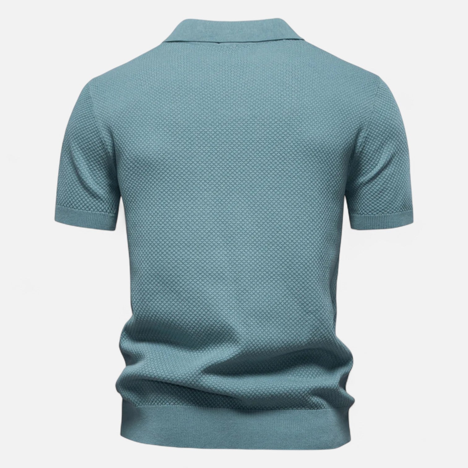 Knit Polo Shirt - Breathable Knit Blend Collar & Mobility