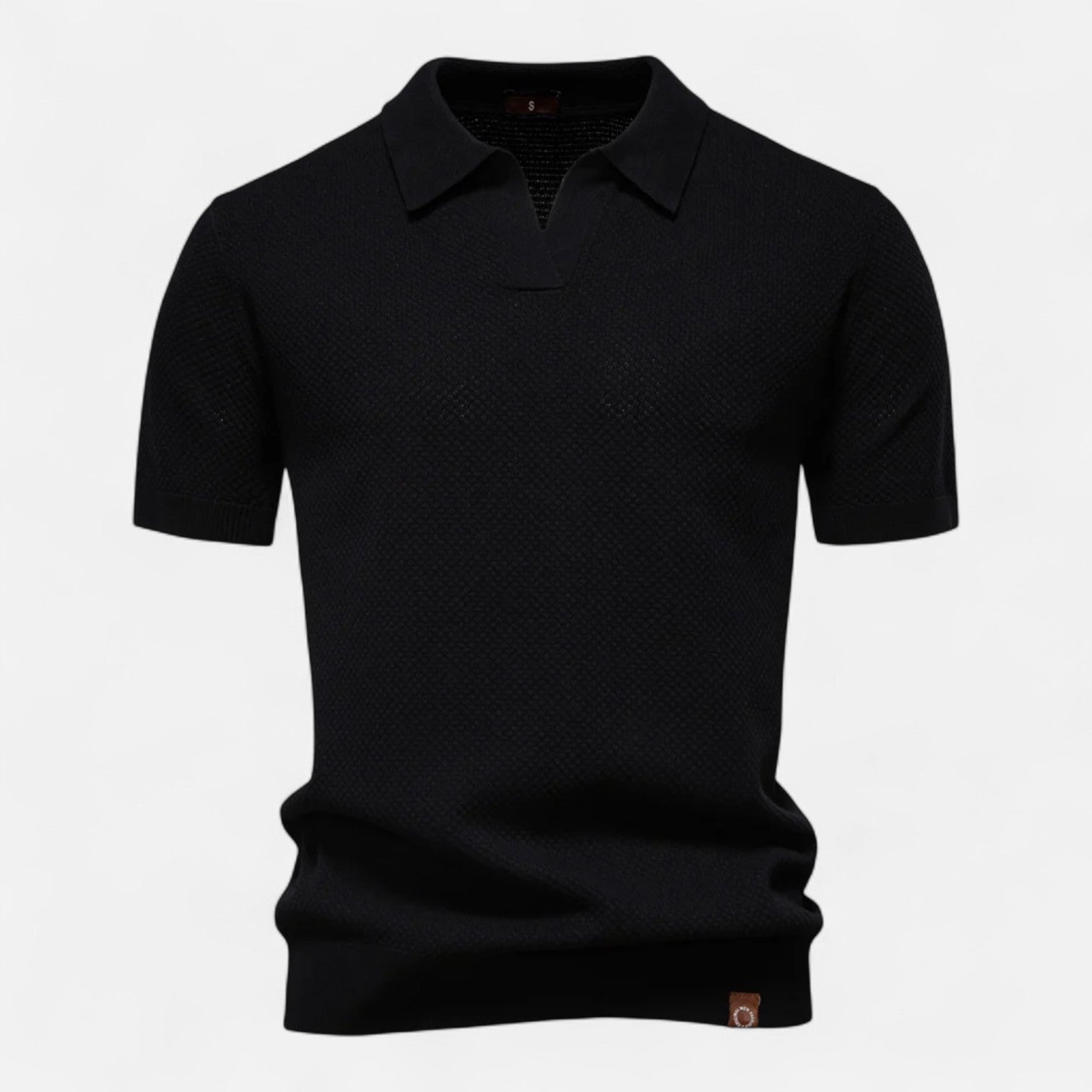 Knit Polo Shirt - Breathable Knit Blend Collar & Mobility