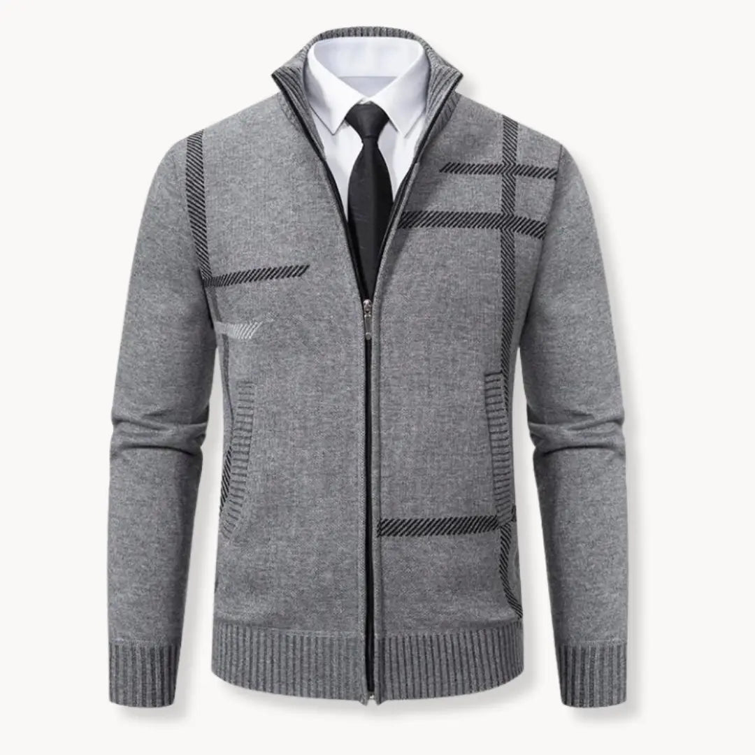 Knit Sweater - Full Zip Front & Soft Yarn Blend Warmth
