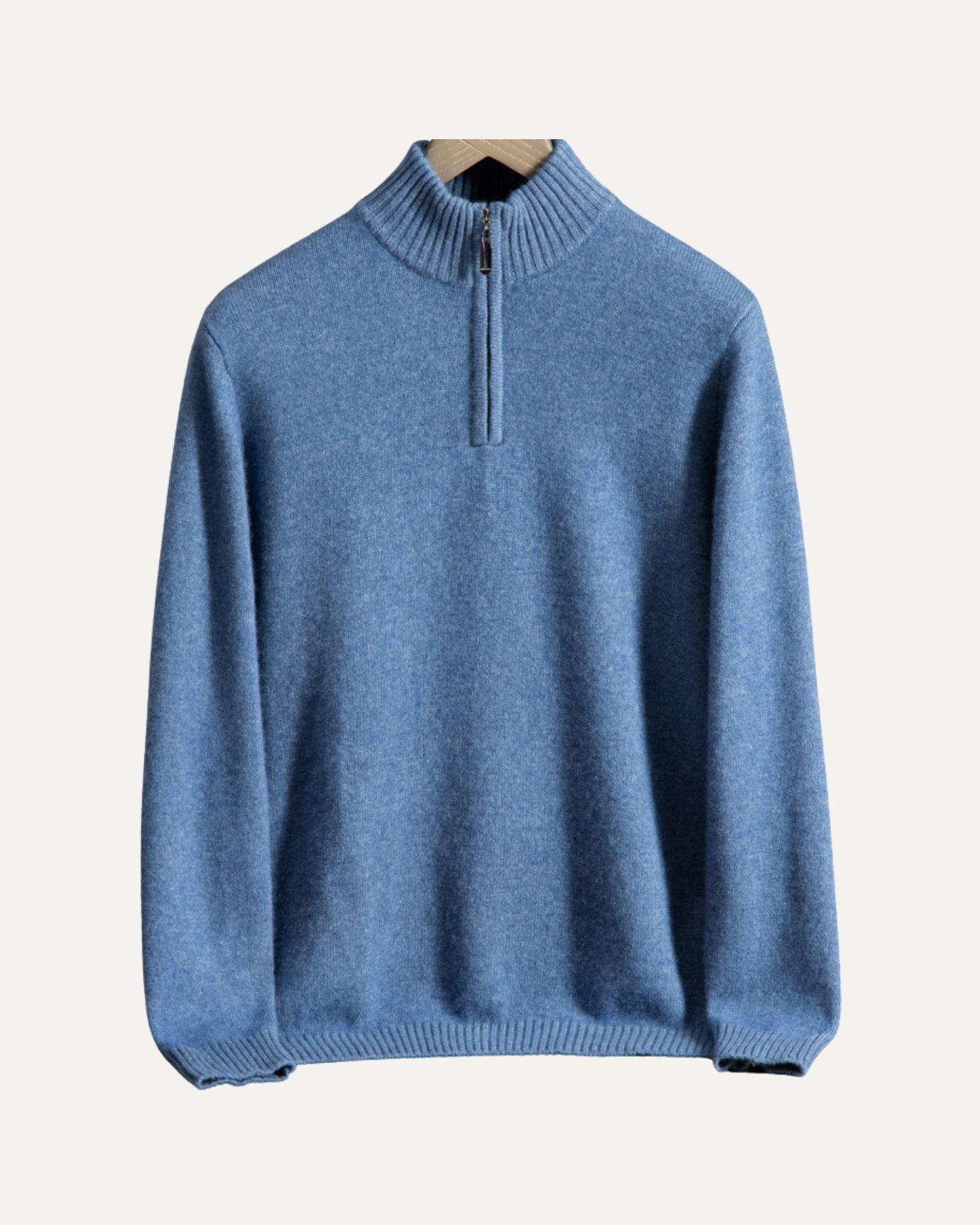 Knit Sweater – Half Zip Neck & Shape Retaining Warmth