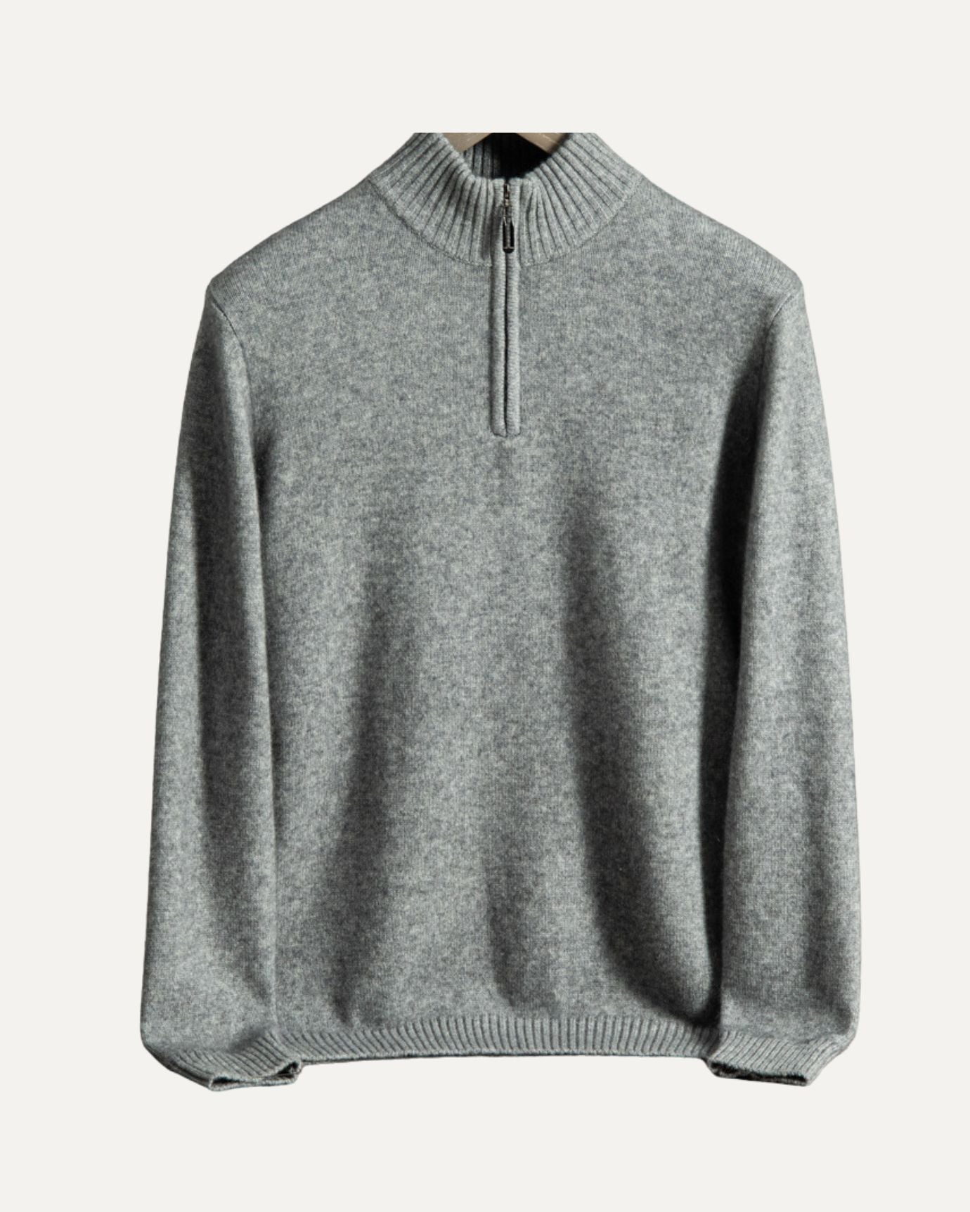 Knit Sweater – Half Zip Neck & Shape Retaining Warmth