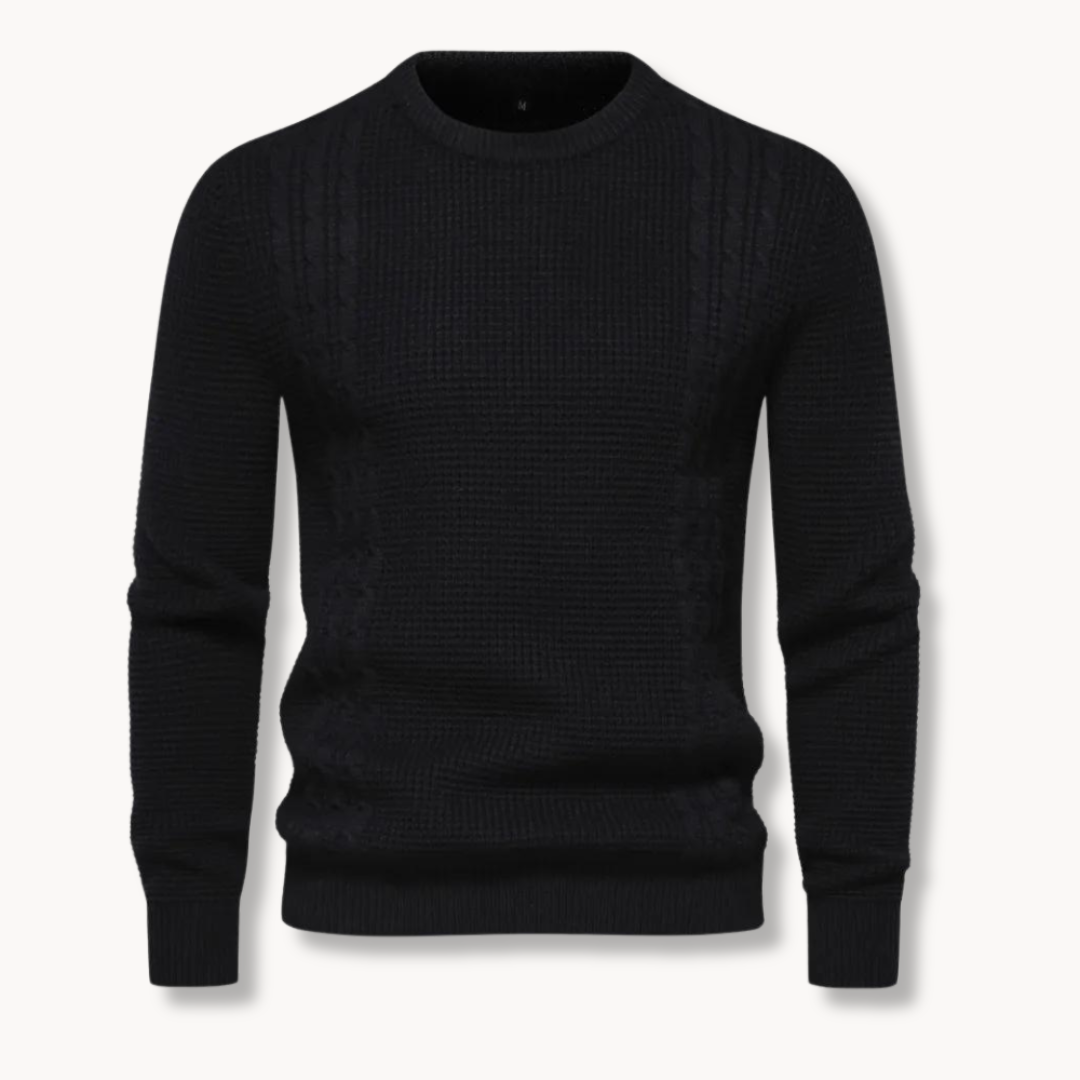 Knit Sweater – Patchwork Panels & Easy Layering Warmth