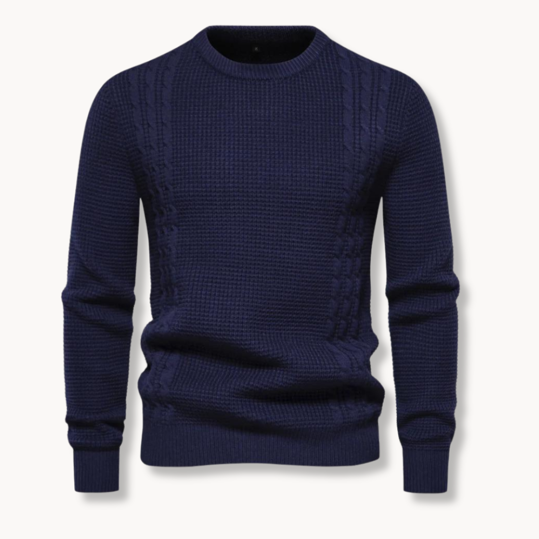 Knit Sweater – Patchwork Panels & Easy Layering Warmth