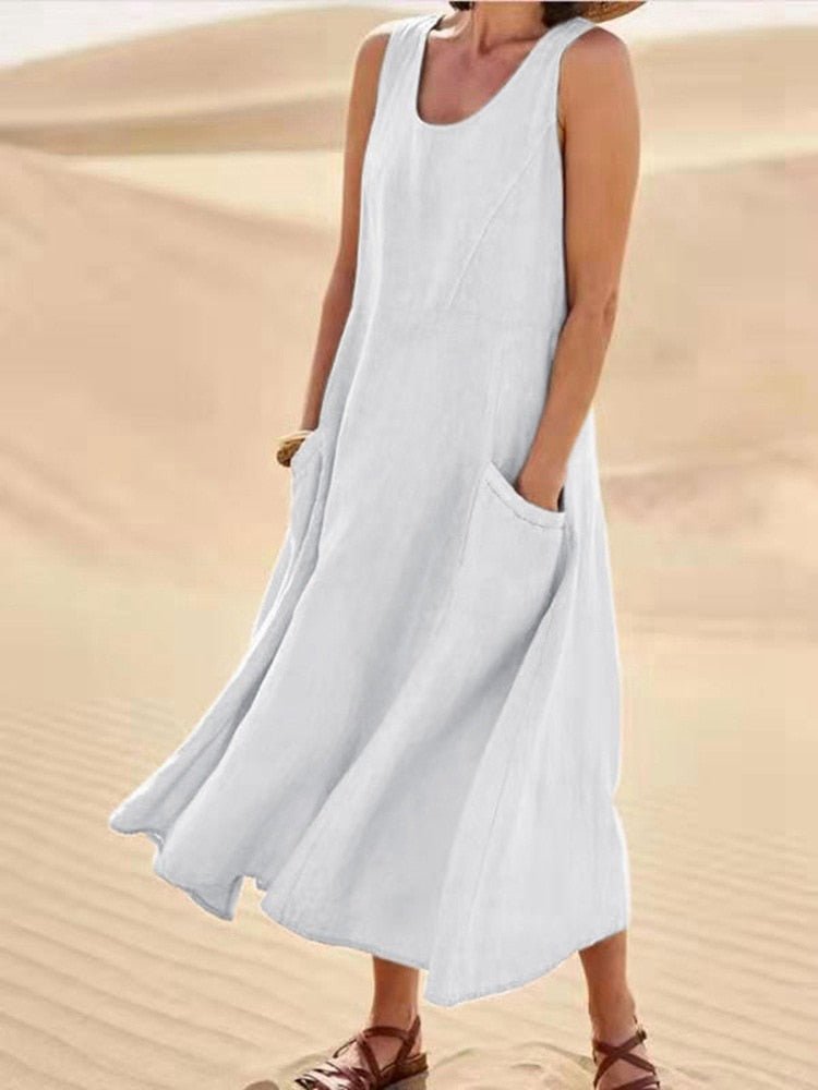 Women's Flowing Summer Maxi Dress - Plus Size Available 3