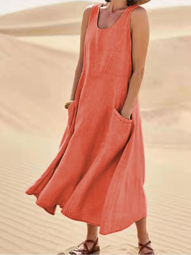 Women's Flowing Summer Maxi Dress - Plus Size Available 5