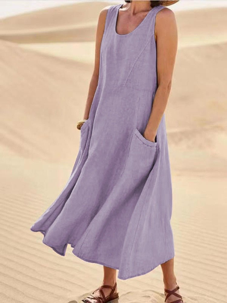 Women's Flowing Summer Maxi Dress - Plus Size Available 6