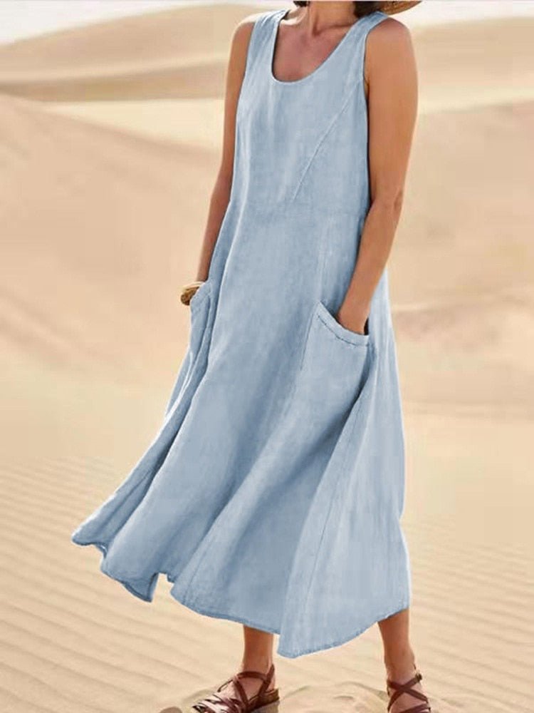 Variant image for Women's Flowing Summer Maxi Dress - Plus Size Available-49
