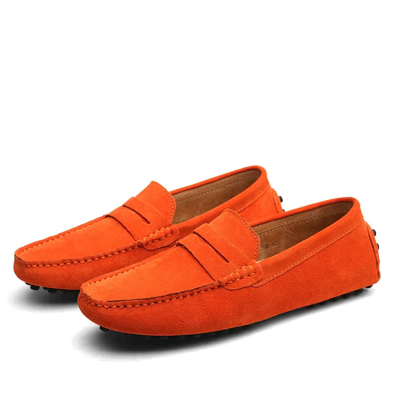 Loafers - Moc Toe Slip On And Cushioned Flexible Sole
