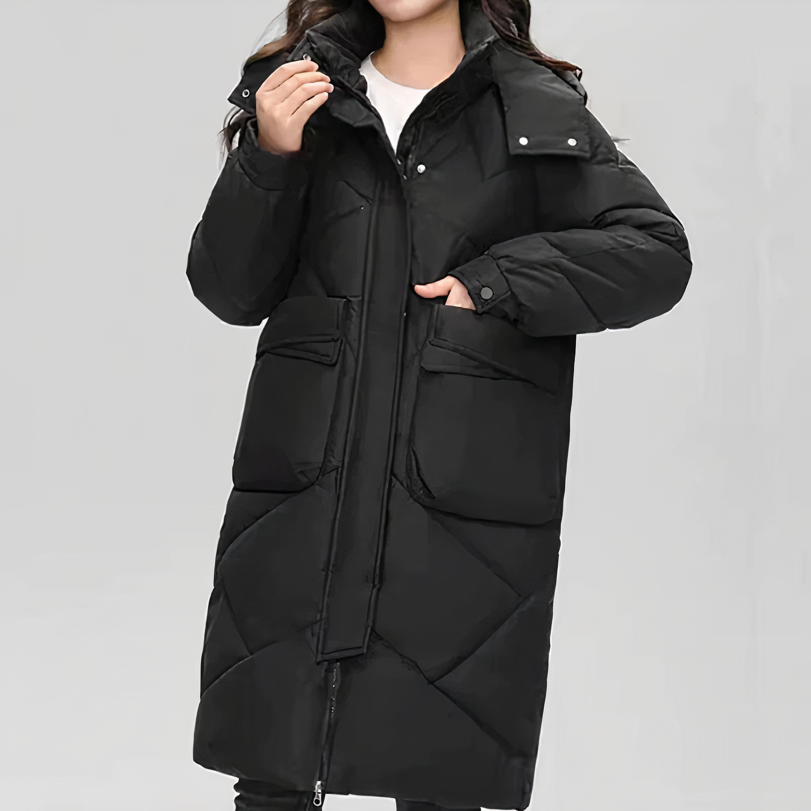 Long Puffer Coat - Quilted Fill Channels And Extra Warmth